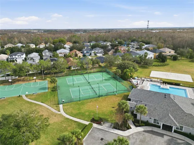 a view of a garden with an outdoor space