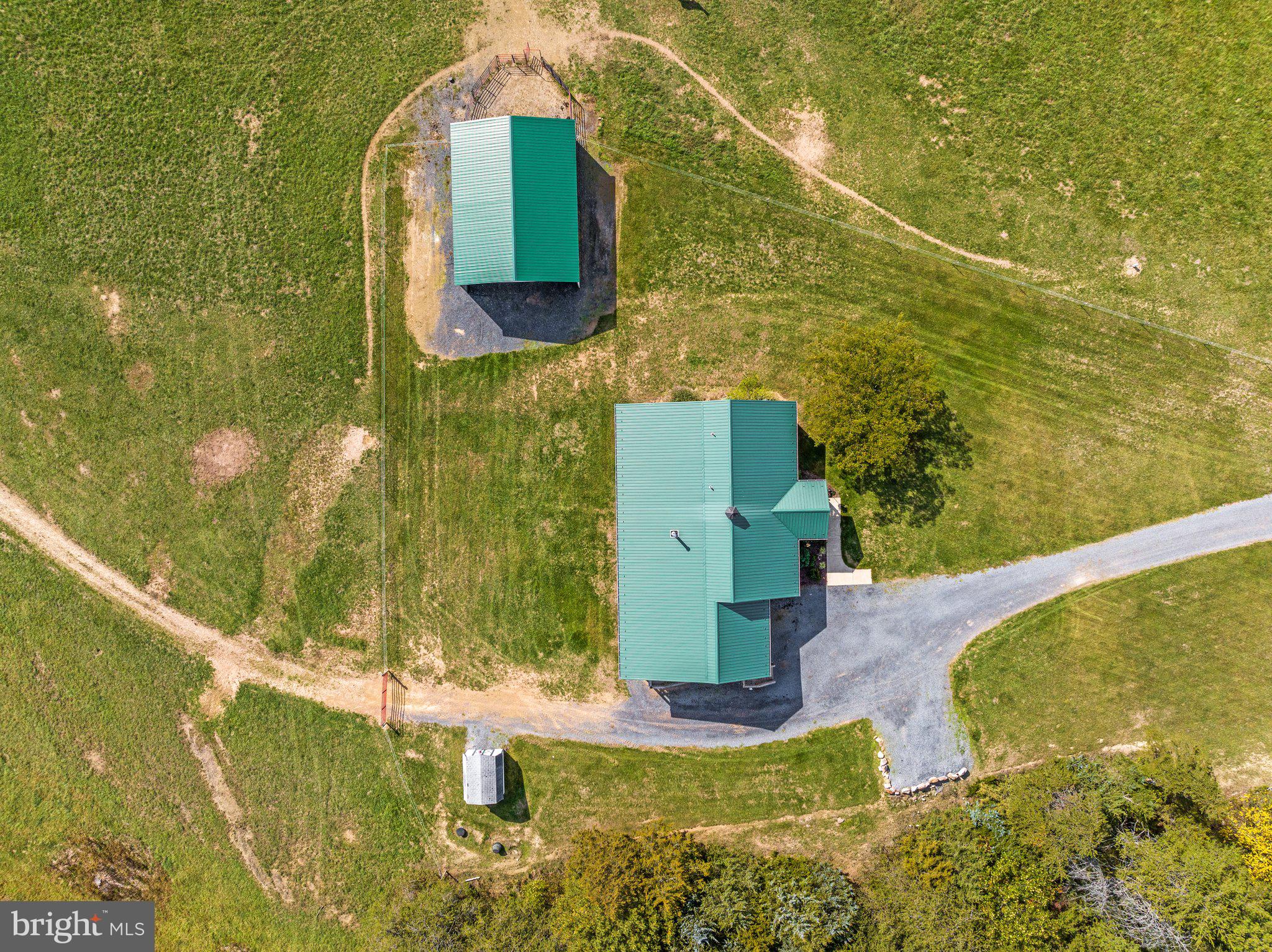 589 South Fort Valley Road Fort Valley, VA 22652 - Photo 54 of 69 Areal view of the large outbuilding and the home