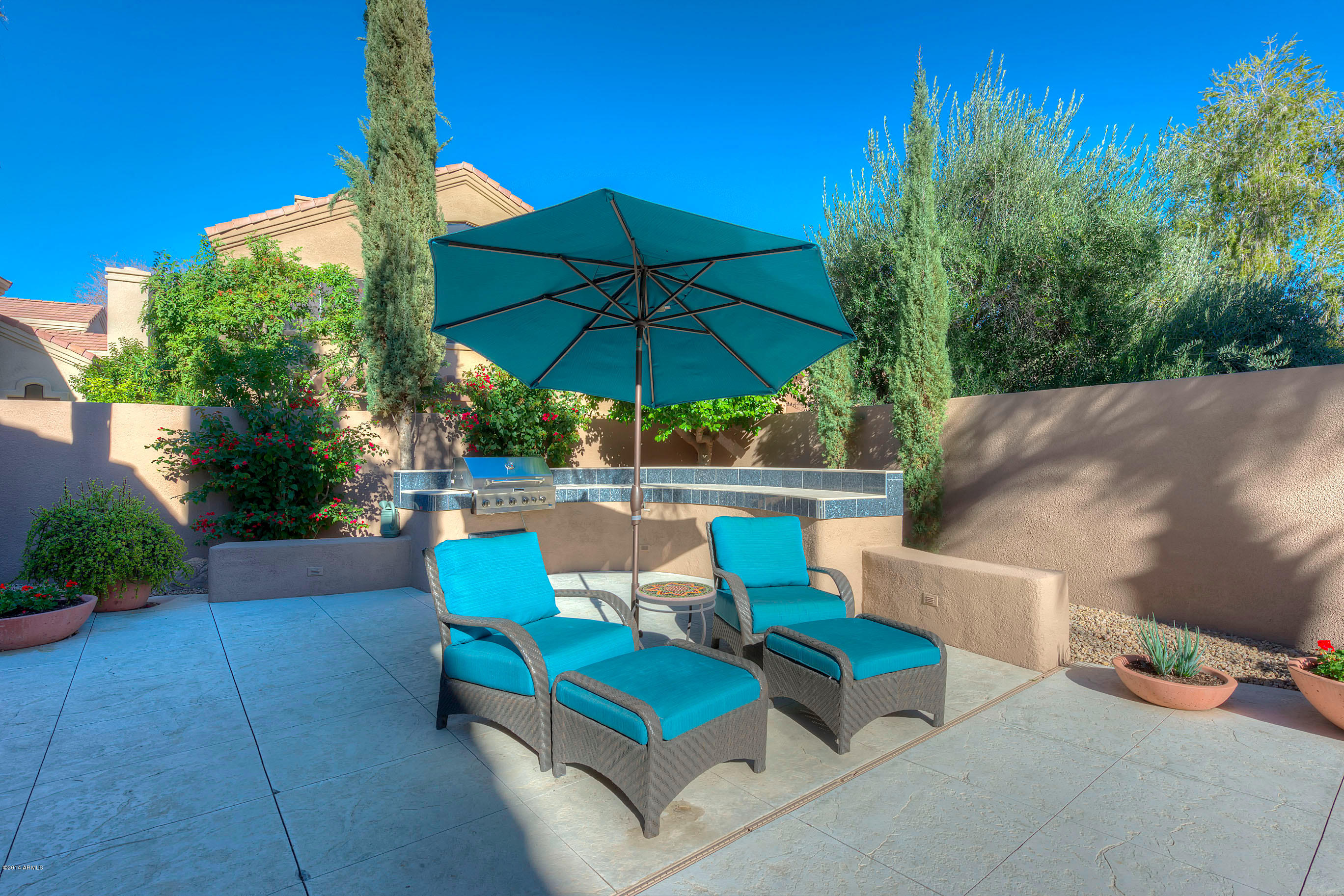 7525 East Gainey Ranch Road, Unit 165 Scottsdale, AZ 85258 - Photo 21 of 22 021_Patio and BBQ Area