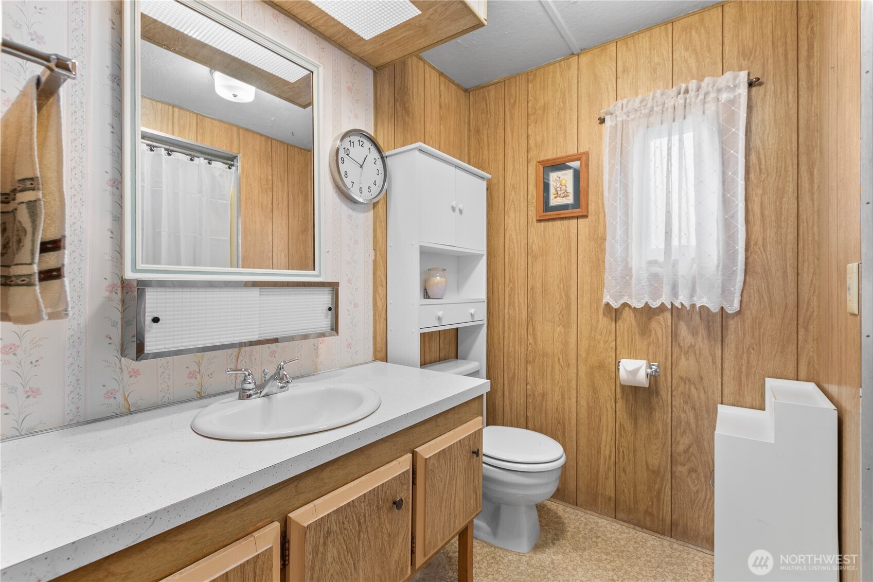 2522 Old Highway 99 South Road, Unit 2 Mount Vernon, WA 98273 - Photo 13 of 20 a bathroom with a granite countertop sink toilet and shower