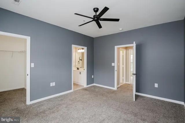 a view of a garage with stairs