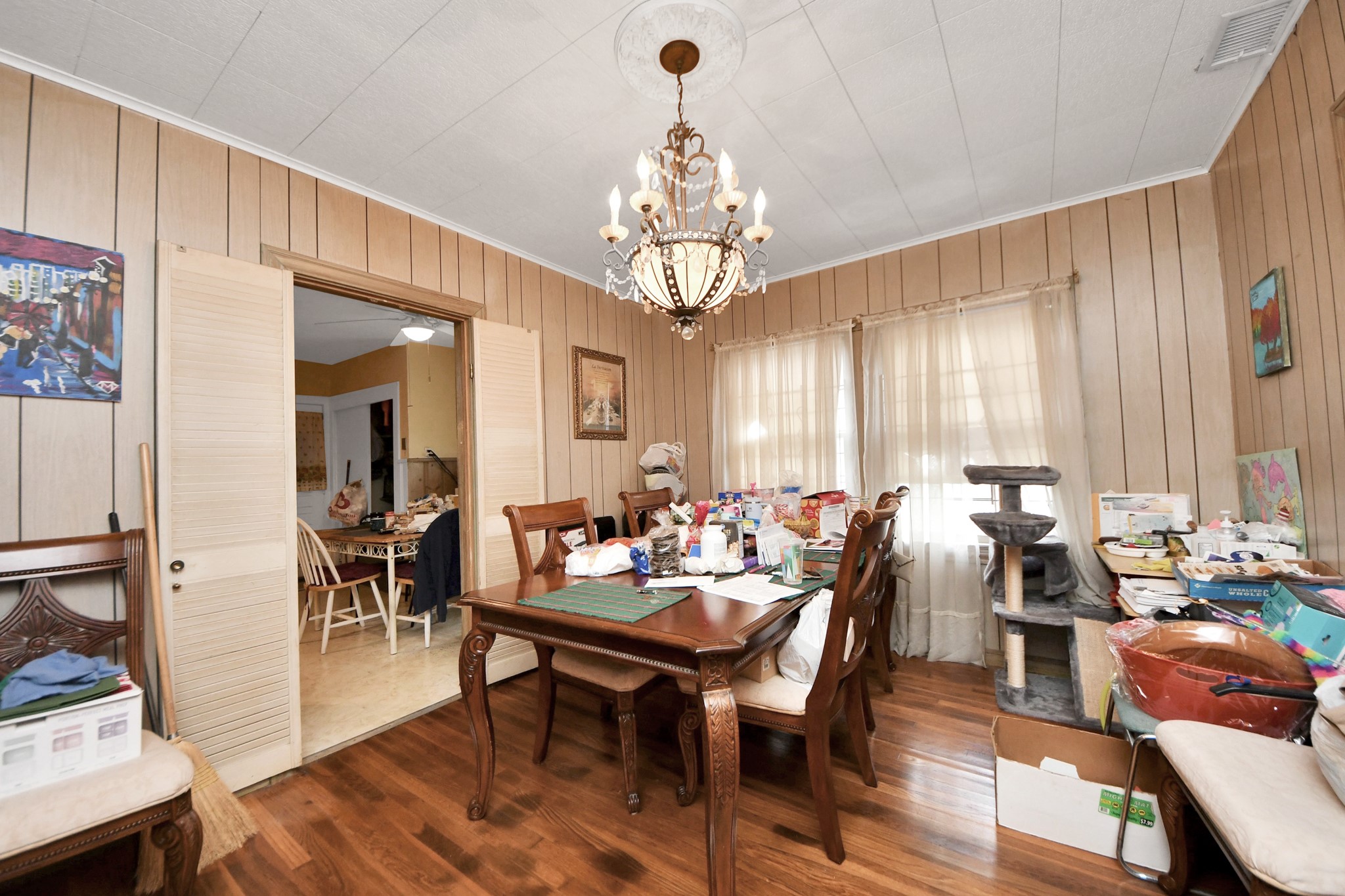 5134 Leeland Street Houston, TX 77023 - Photo 9 of 28 a view of a dining room with furniture window and wooden floor