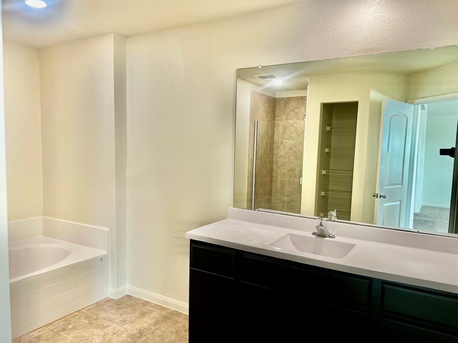 6159 El Oro Drive Houston, TX 77048 - Photo 9 of 10 a bathroom with a sink and a mirror