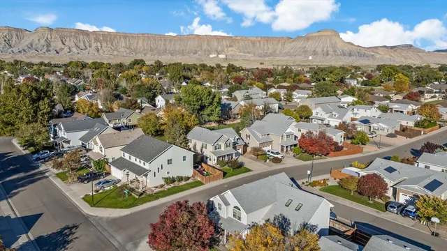 an aerial view of multiple house