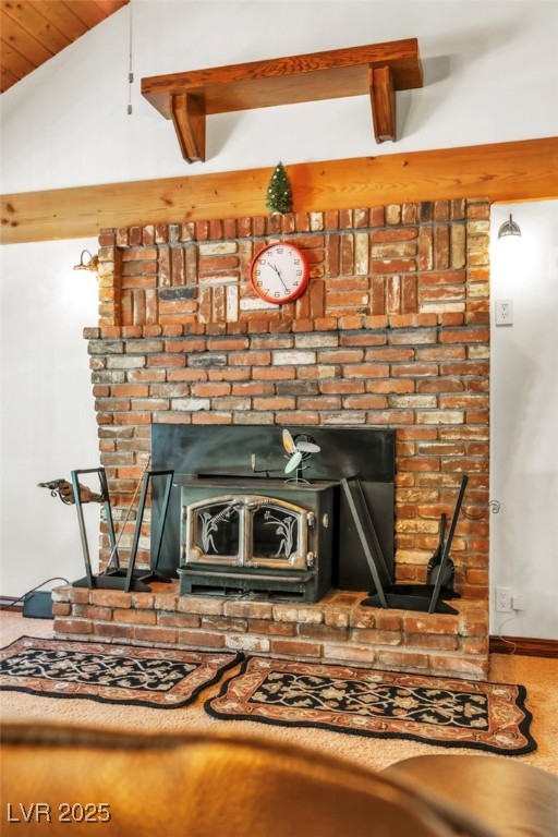 4063 Zugspitz Way Las Vegas, NV 89124 - Photo 46 of 86 Detailed view of a wood stove and baseboards