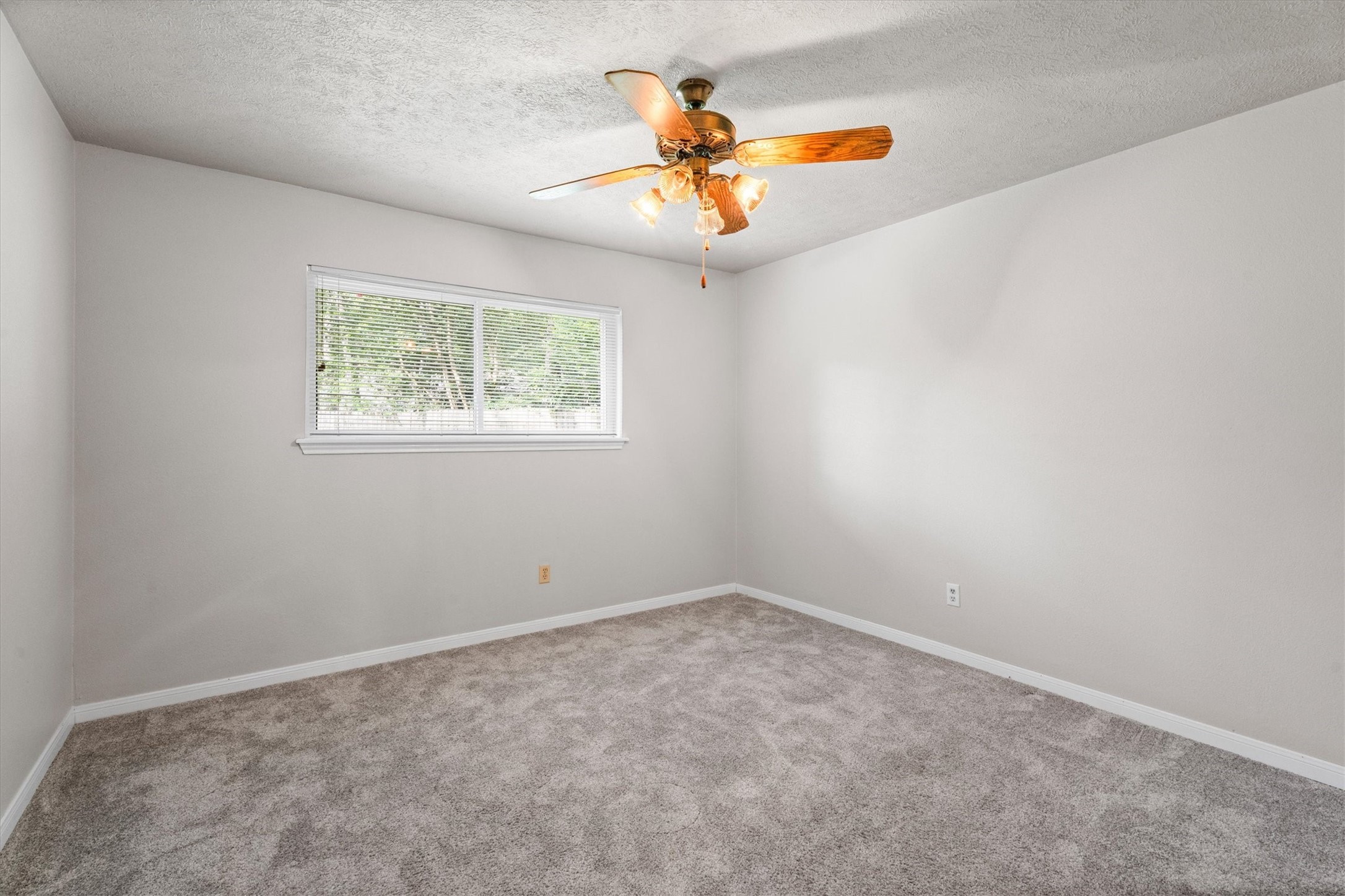 25319 Old Carriage Lane Spring, TX 77373 - Photo 29 of 35 an empty room with a chandelier fan and windows