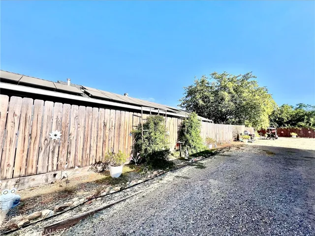 a backyard of a house