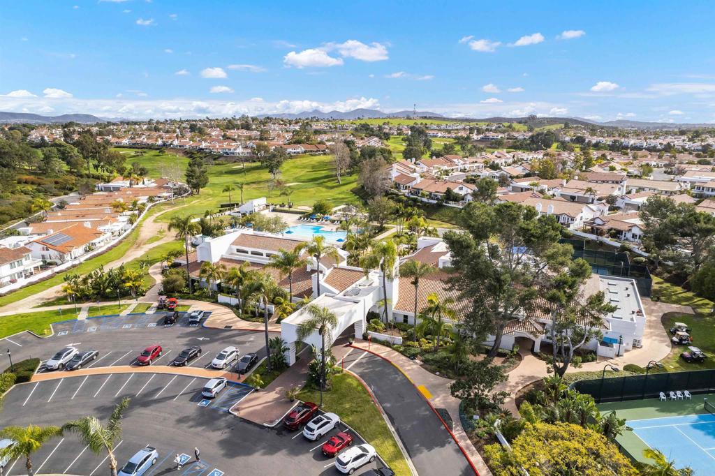an aerial view of a city