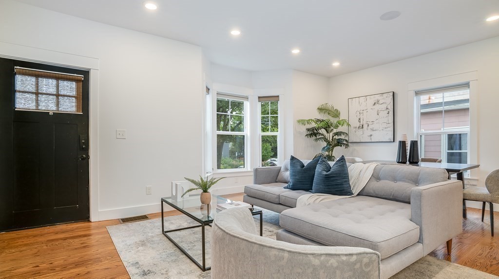 38 Chester Street, Unit 1 Somerville, MA 02144 - Photo 6 of 32 a living room with furniture potted plant and a window