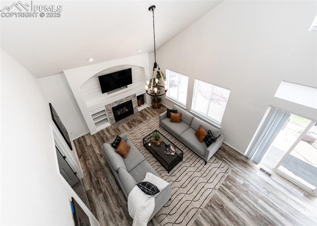 508 Fox Run Circle Colorado Springs, CO 80921 - Photo 20 of 50 a living room with furniture and a flat screen tv