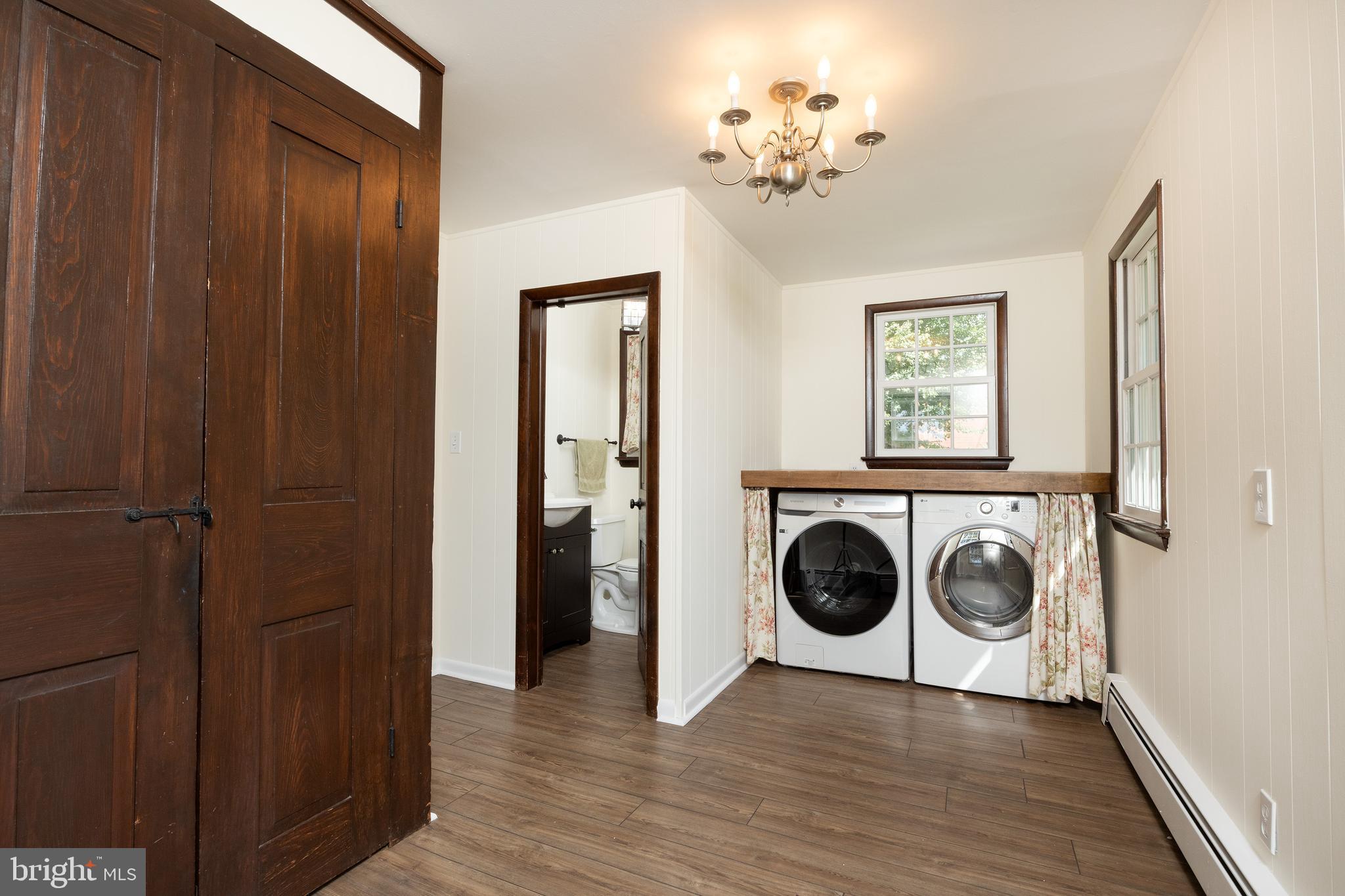 4001 Street Road Doylestown, PA 18902 - Photo 15 of 38 a view of a hallway with washer and dryer