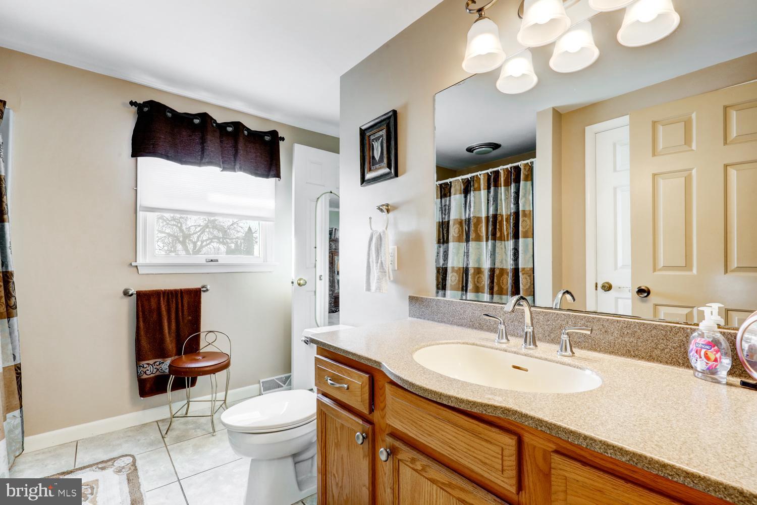 1012 Rabbit Hill Road Lititz, PA 17543 - Photo 8 of 13 a bathroom with a sink a toilet a mirror and a shower