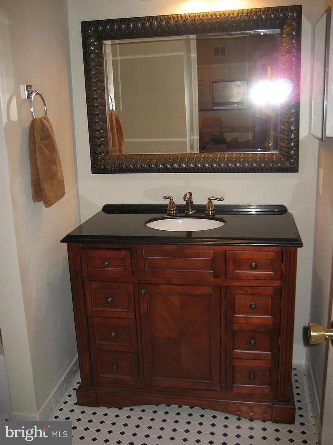 1580 Spring Gate Dr., Unit 4314 McLean, VA 22102 - Photo 14 of 36 a bathroom with a sink a vanity and a mirror