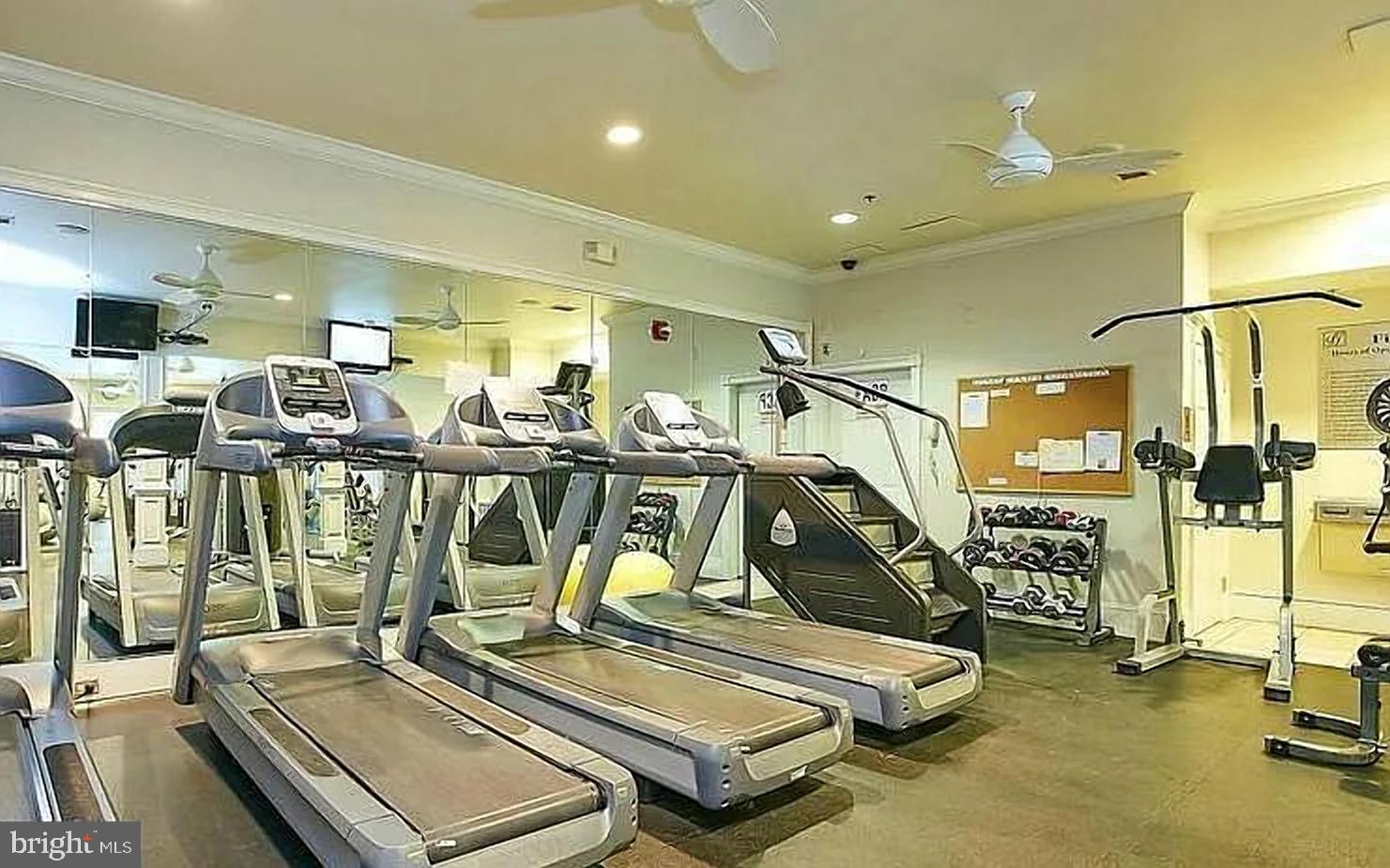 1580 Spring Gate Dr., Unit 4314 McLean, VA 22102 - Photo 31 of 36 a view of a room with gym equipment