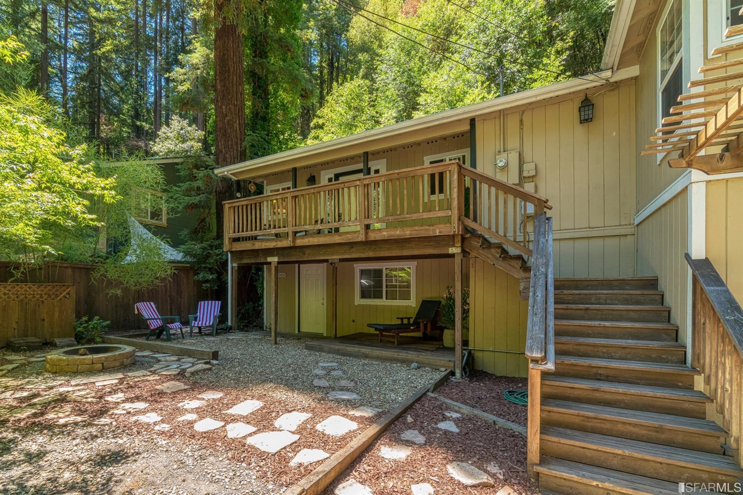 19026 Hidden Valley Road Guerneville, CA 95446 - Photo 1 of 1 a view of a house with backyard and trees