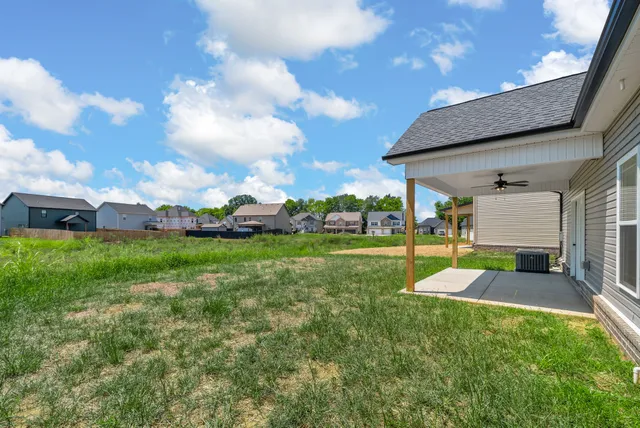 a view of yard with green space
