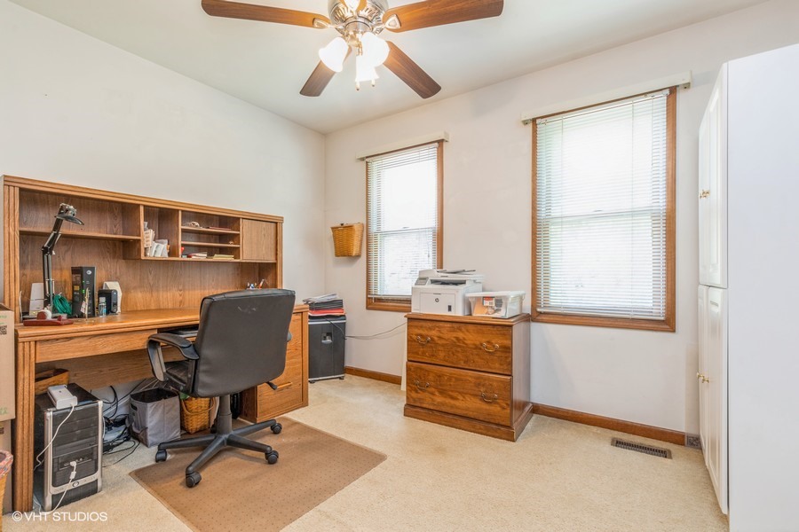 198 Foxmoor Road Fox River Grove, IL 60021 - Photo 17 of 26 a view of workspace with wooden floor and windows