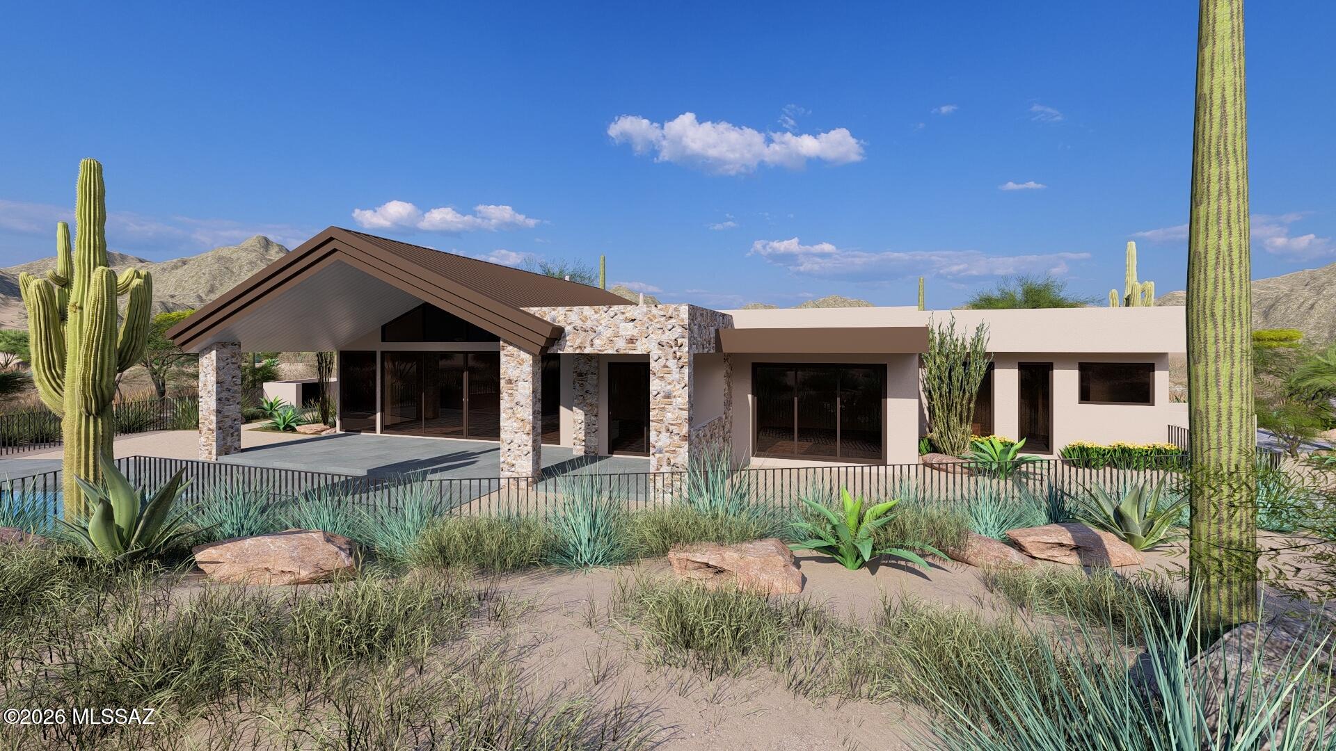 14958 North Slippery Ridge Loop, Unit 416 Oro Valley, AZ 85755 - Photo 2 of 17 Rear Rendering- Lot 416