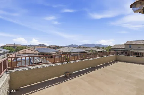 a view of a city from a balcony