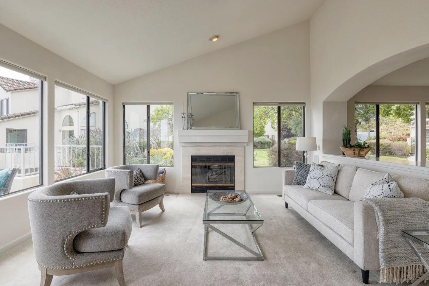 7 Iris Lane San Carlos, CA 94070 - Photo 8 of 17 a living room with furniture and a fireplace