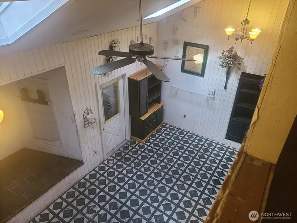 a view of a room with window