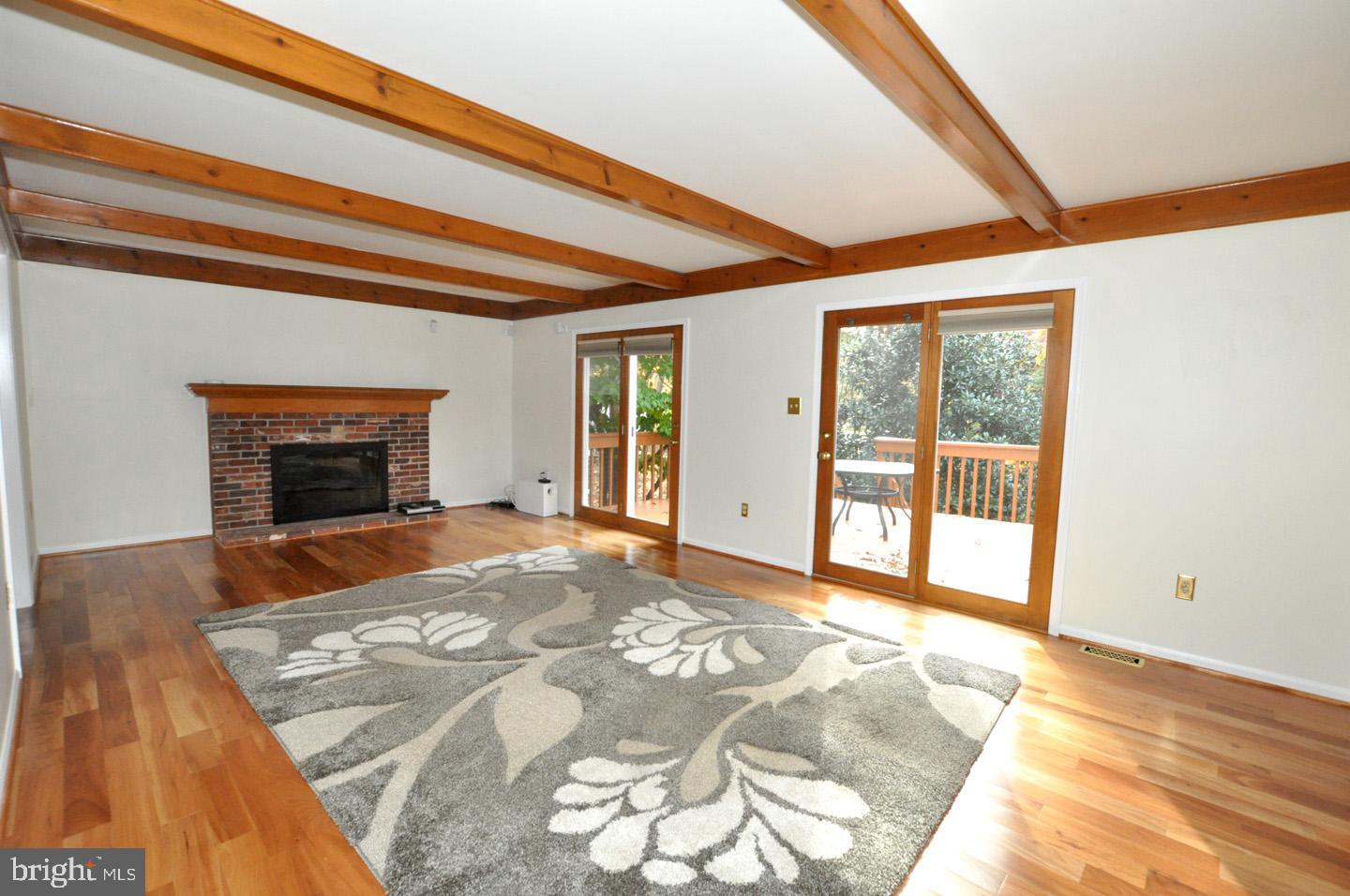 850 McKendimen Road Shamong, NJ 08088 - Photo 10 of 32 Brick Fireplace and Beamed Ceiling