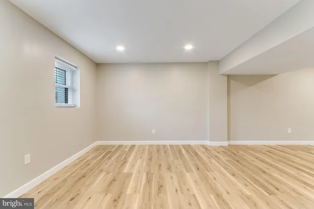 a bedroom with a bed and closet