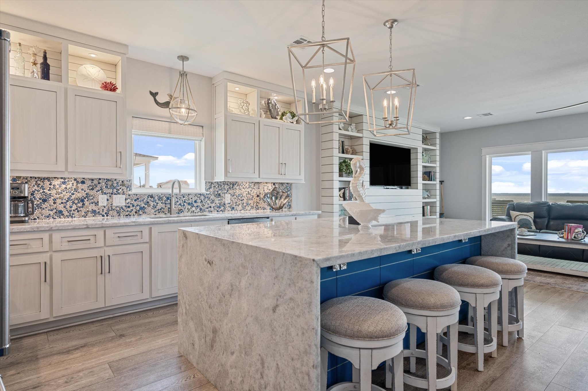 3701 Biscayne Beach Road Port Bolivar, TX 77650 - Photo 27 of 50 a large kitchen with a table and chairs in it