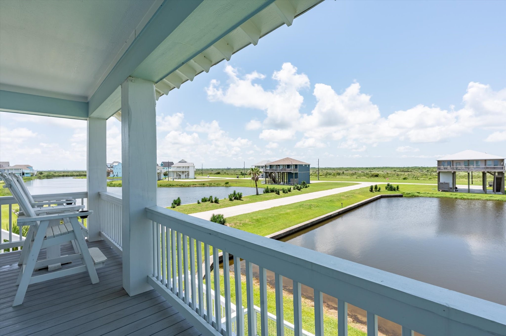 3701 Biscayne Beach Road Port Bolivar, TX 77650 - Photo 48 of 50 Back Deck with a great view of the pond and evening sunsets