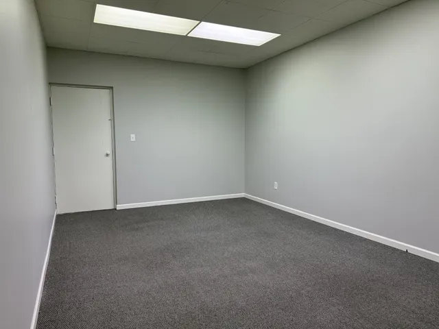 an empty room with closet