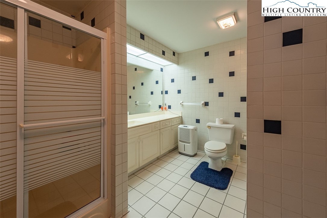 148 Chestnut Ridge Lane Glade Valley, NC 28627 - Photo 30 of 50 a bathroom with a toilet a sink and shower