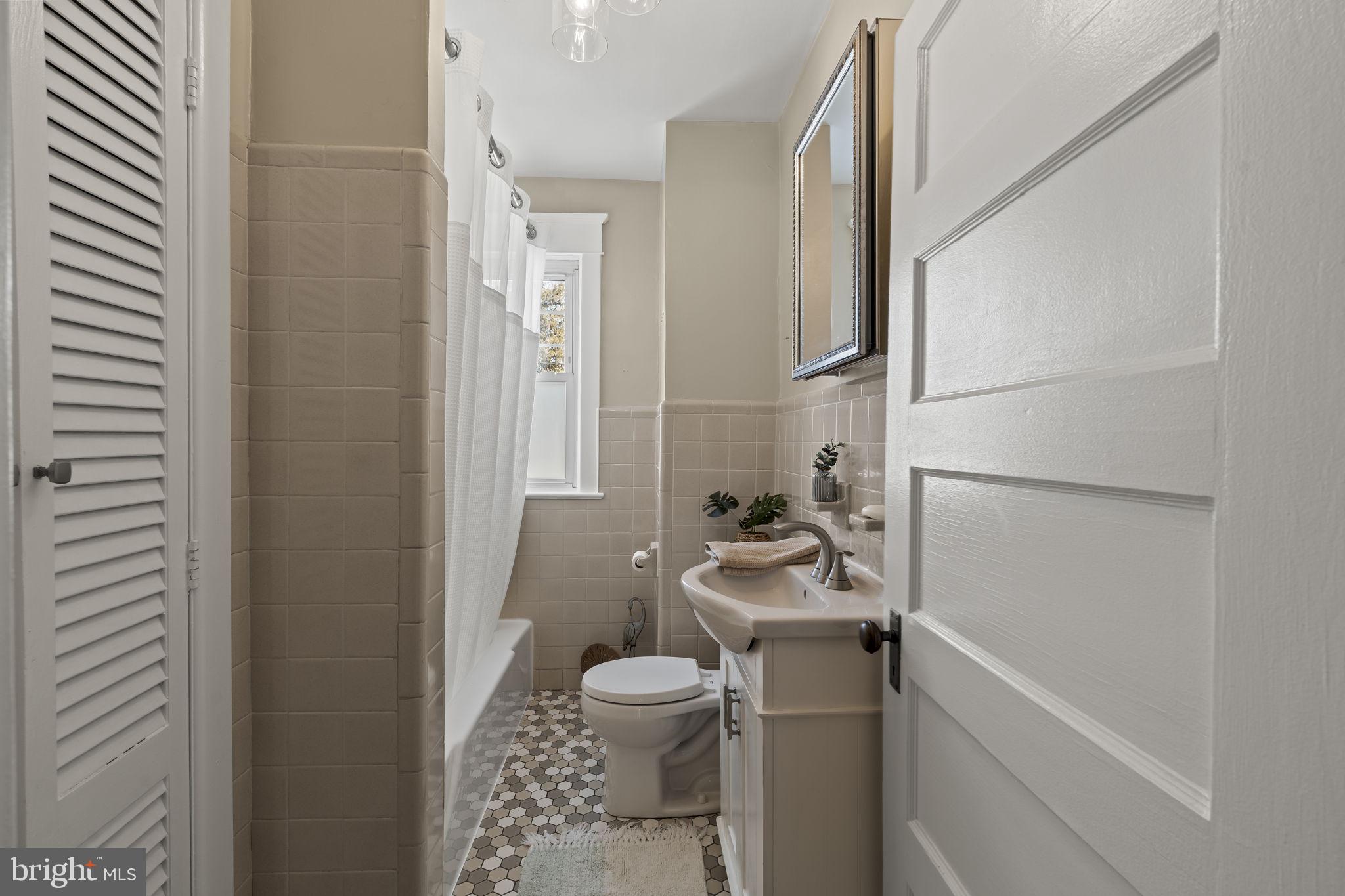 237 7th Avenue Haddon Heights, NJ 08035 - Photo 17 of 35 a bathroom with a sink toilet and shower