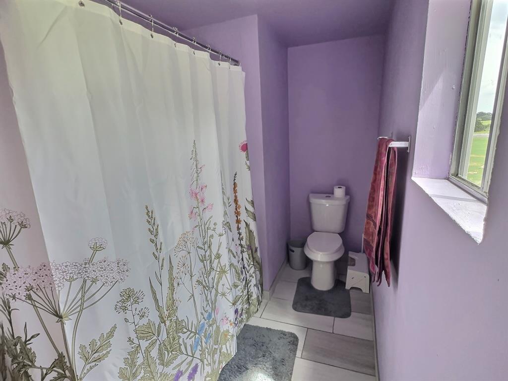 5401 Highway 36 Comanche, TX 76442 - Photo 17 of 22 a bathroom with a toilet and a shower curtain