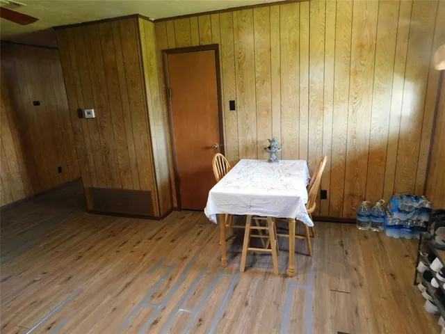 an outdoor space with furniture