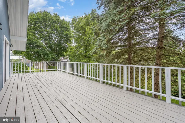 a view of wooden deck