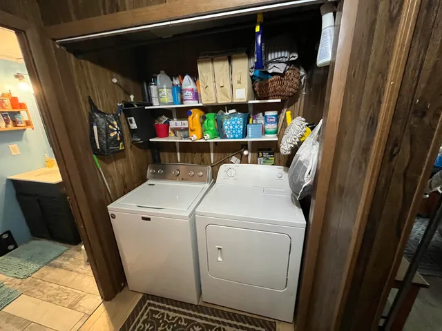 a view of washer and dryer