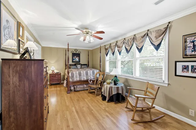 a aerial view of a house with a yard