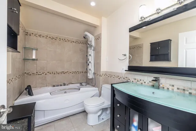 a room with furniture and tables