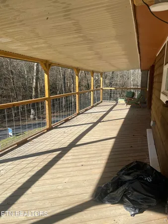 a view of a balcony