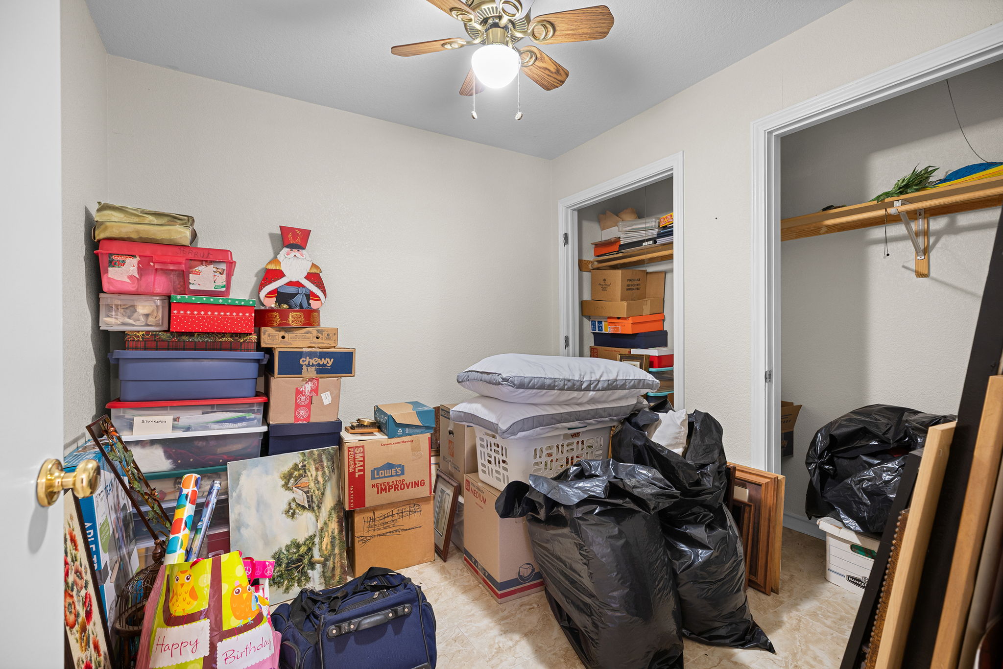 75 County Road 129 Taylor, TX 76574 - Photo 30 of 40 Storage with a ceiling fan