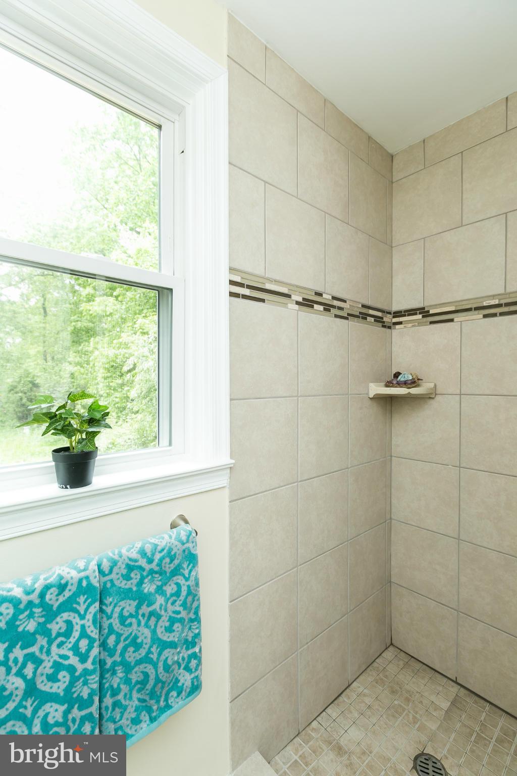 4122 Essex Road Baltimore, MD 21207 - Photo 18 of 30 a bathroom with a window and a shower
