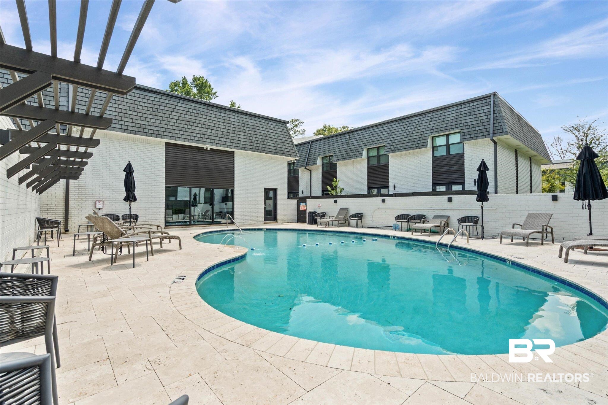 3655 Old Shell Road, Unit 712 Mobile, AL 36608 - Photo 17 of 19 Community pool with a patio and a pergola