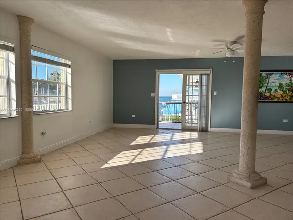 a view of balcony and ocean