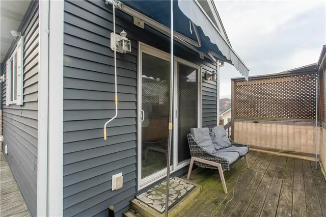 a view of outdoor space and deck