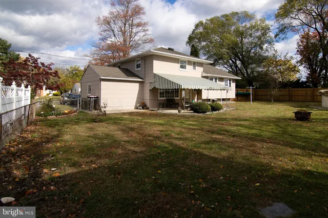 a view of outdoor space with garden and trees