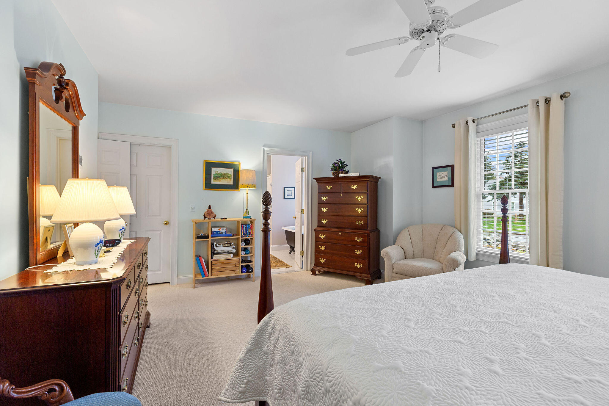 13 Hayfield Road East Dennis, MA 02641 - Photo 29 of 51 a bedroom with a bed and a chandelier