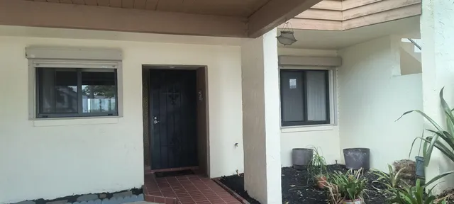 a view of front door