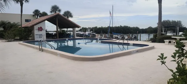 a view of a garden with a lake