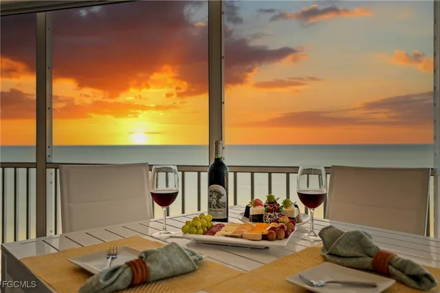 a outdoor space with patio furniture