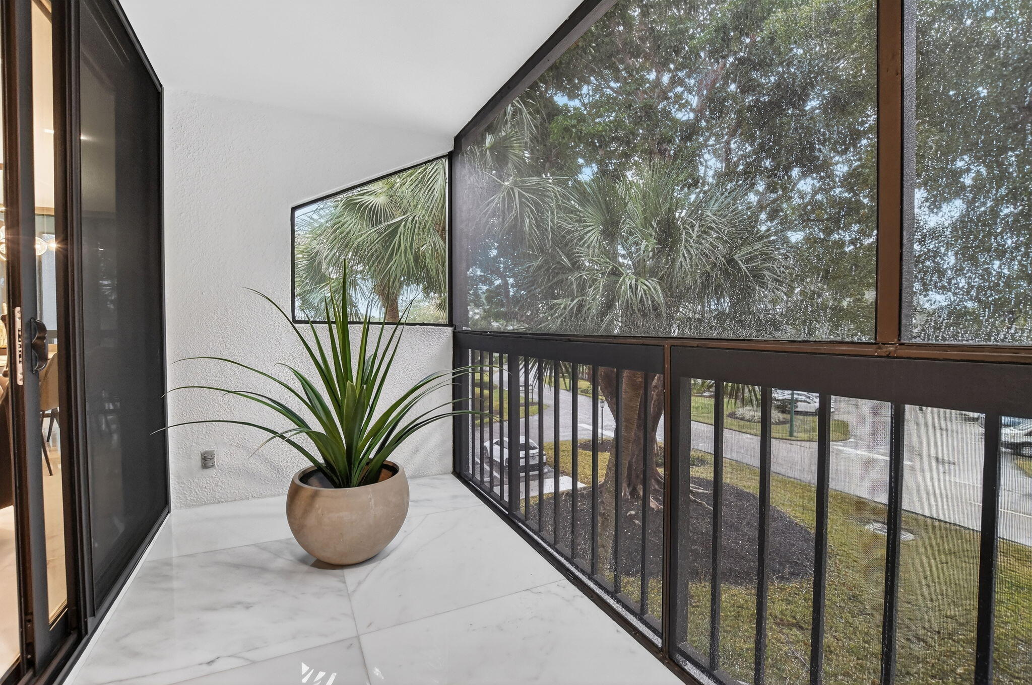 1834 Bridgewood Drive Boca Raton, FL 33434 - Photo 23 of 24 a potted plant sitting in front of a glass door